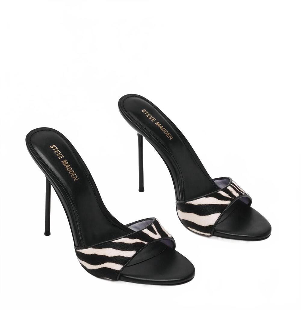 NEW STEVE MADDEN women's davina mule in zebra